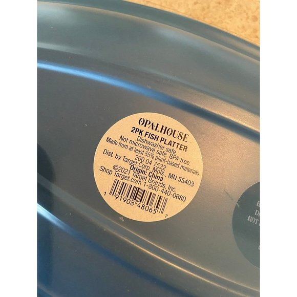 Opalhouse Melamine 2pc Fish Serving Platter 16" x 6" 2pc Nesting - Picture 5 of 6